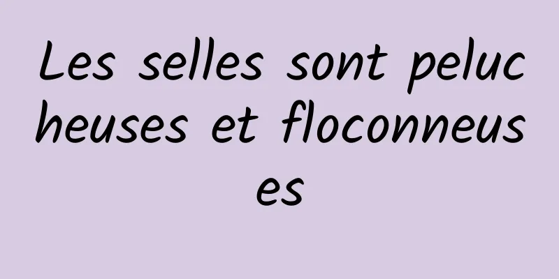 Les selles sont pelucheuses et floconneuses
