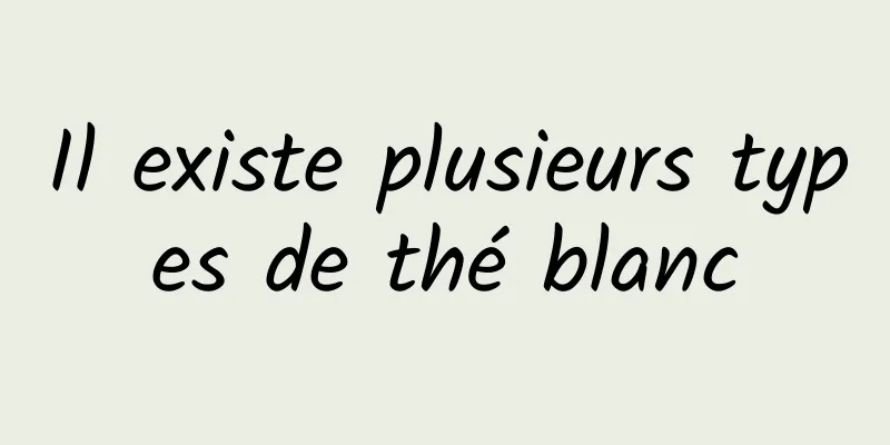 Il existe plusieurs types de thé blanc