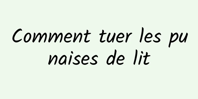 Comment tuer les punaises de lit