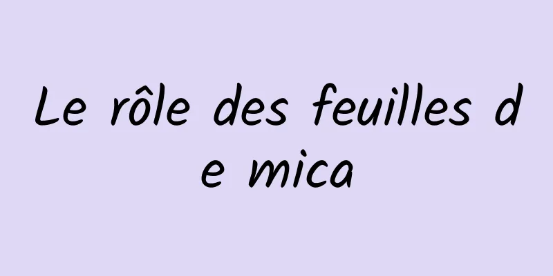 Le rôle des feuilles de mica