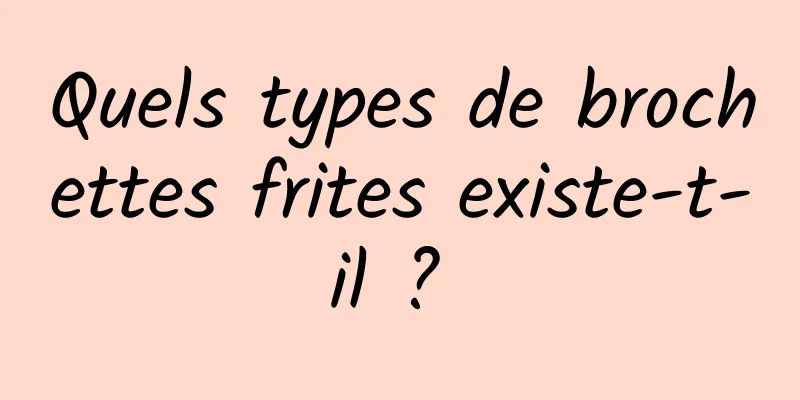 Quels types de brochettes frites existe-t-il ? 
