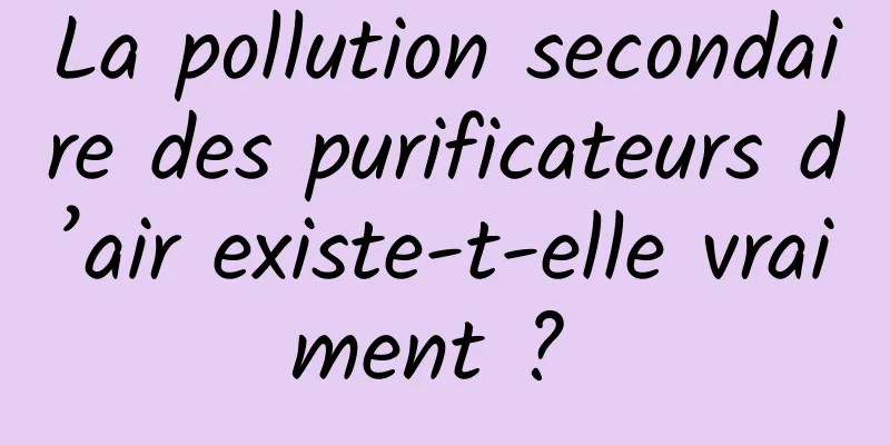 La pollution secondaire des purificateurs d’air existe-t-elle vraiment ? 