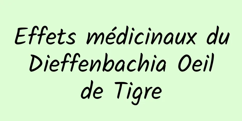 Effets médicinaux du Dieffenbachia Oeil de Tigre
