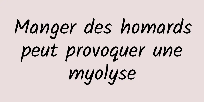 Manger des homards peut provoquer une myolyse