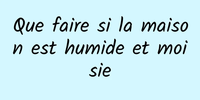 Que faire si la maison est humide et moisie