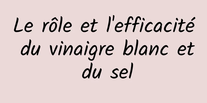 Le rôle et l'efficacité du vinaigre blanc et du sel