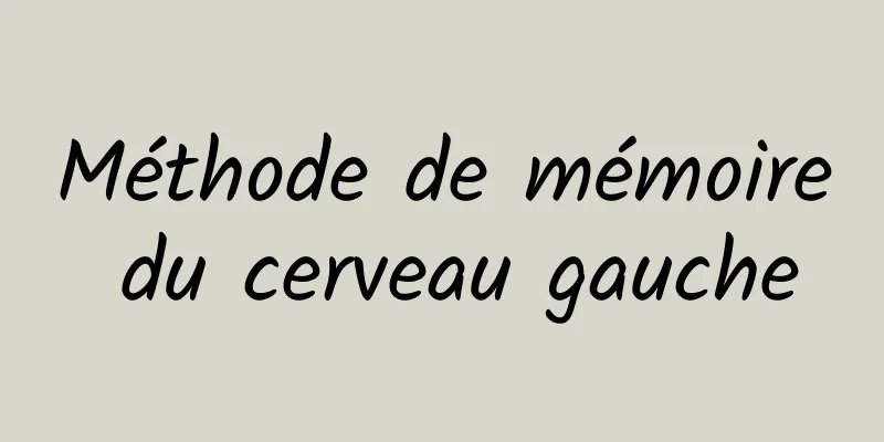 Méthode de mémoire du cerveau gauche