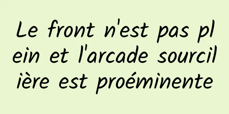 Le front n'est pas plein et l'arcade sourcilière est proéminente