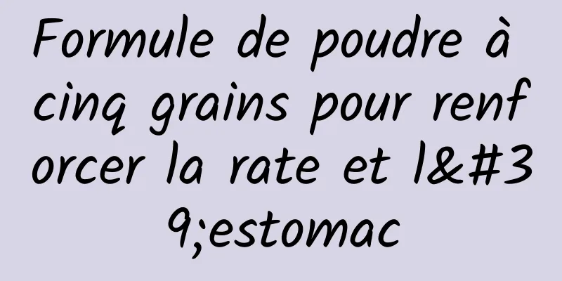 Formule de poudre à cinq grains pour renforcer la rate et l'estomac