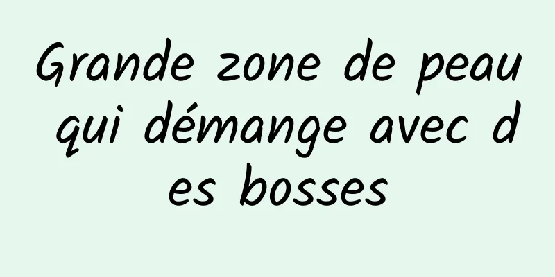 Grande zone de peau qui démange avec des bosses