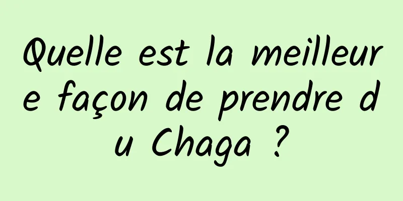 Quelle est la meilleure façon de prendre du Chaga ?