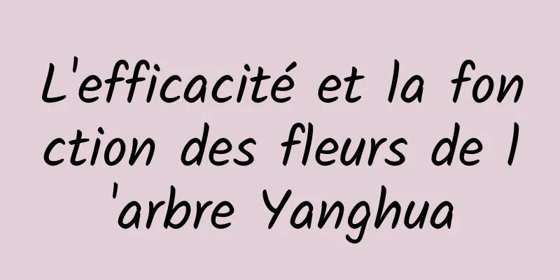 L'efficacité et la fonction des fleurs de l'arbre Yanghua