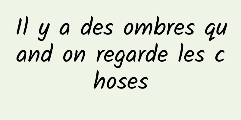 Il y a des ombres quand on regarde les choses