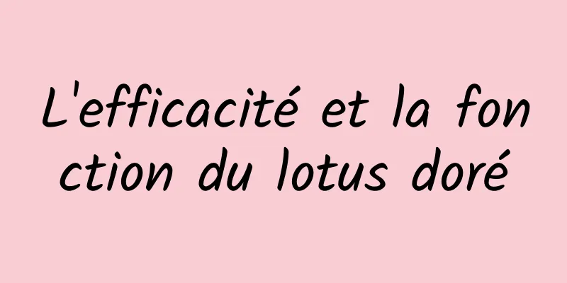L'efficacité et la fonction du lotus doré