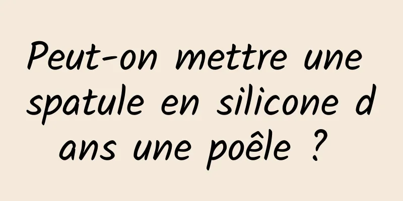 Peut-on mettre une spatule en silicone dans une poêle ? 
