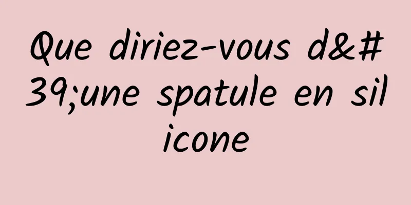 Que diriez-vous d'une spatule en silicone