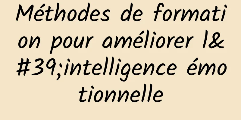 Méthodes de formation pour améliorer l'intelligence émotionnelle