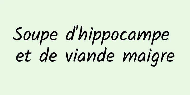 Soupe d'hippocampe et de viande maigre