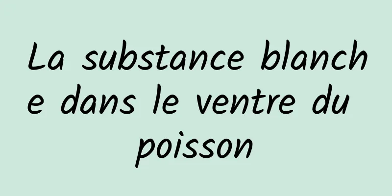 La substance blanche dans le ventre du poisson