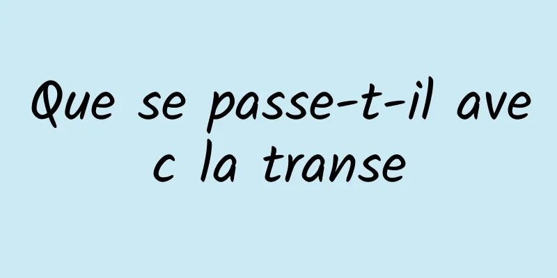 Que se passe-t-il avec la transe
