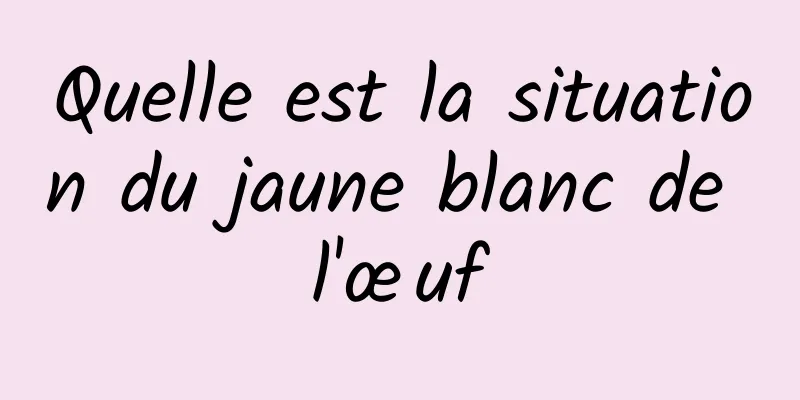 Quelle est la situation du jaune blanc de l'œuf