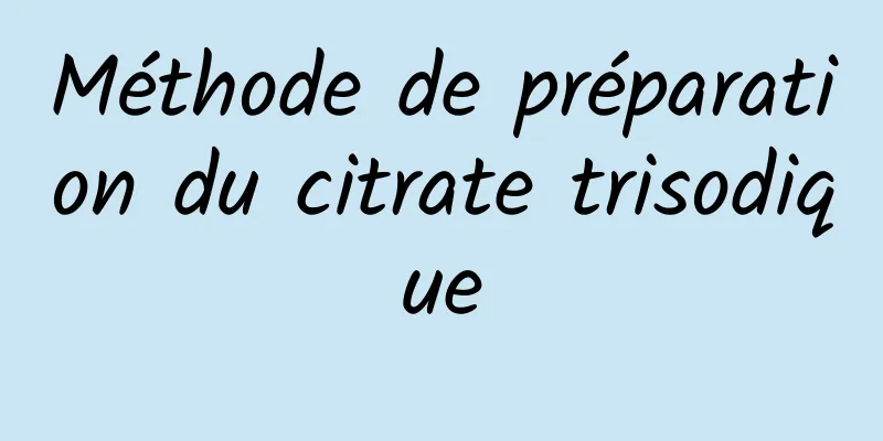 Méthode de préparation du citrate trisodique