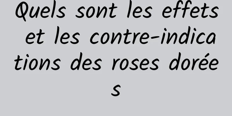 Quels sont les effets et les contre-indications des roses dorées