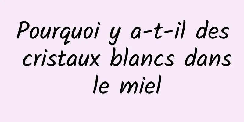 Pourquoi y a-t-il des cristaux blancs dans le miel