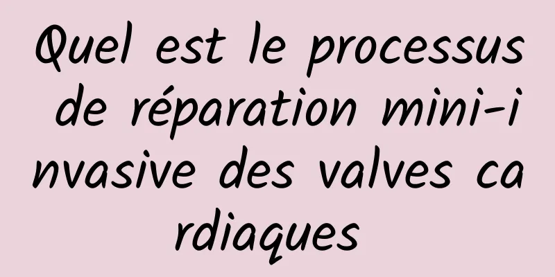 Quel est le processus de réparation mini-invasive des valves cardiaques 