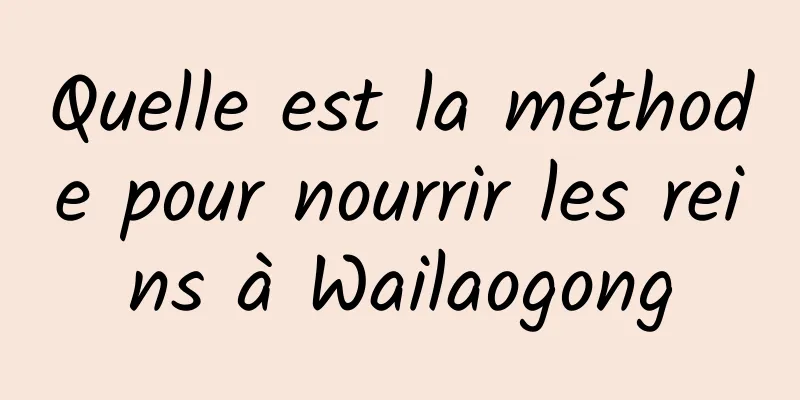 Quelle est la méthode pour nourrir les reins à Wailaogong