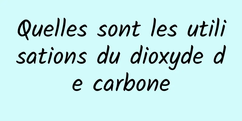 Quelles sont les utilisations du dioxyde de carbone
