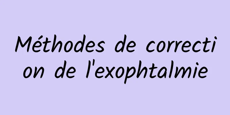 Méthodes de correction de l'exophtalmie