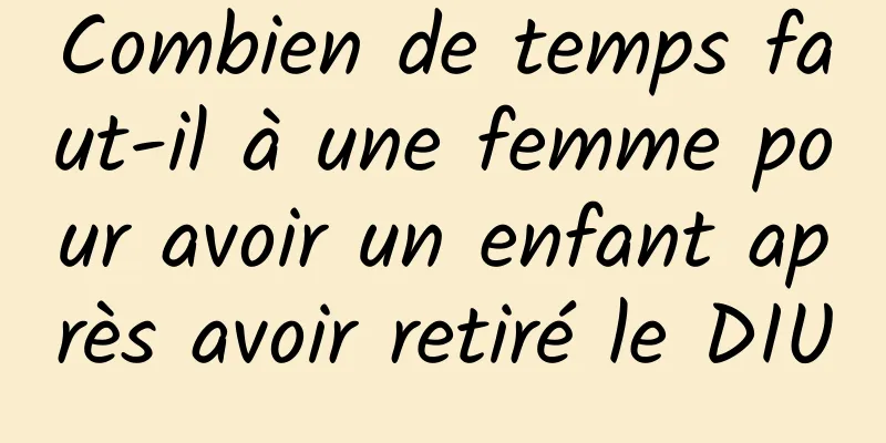 Combien de temps faut-il à une femme pour avoir un enfant après avoir retiré le DIU
