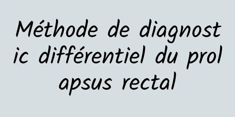 Méthode de diagnostic différentiel du prolapsus rectal