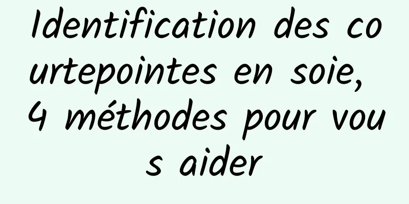Identification des courtepointes en soie, 4 méthodes pour vous aider