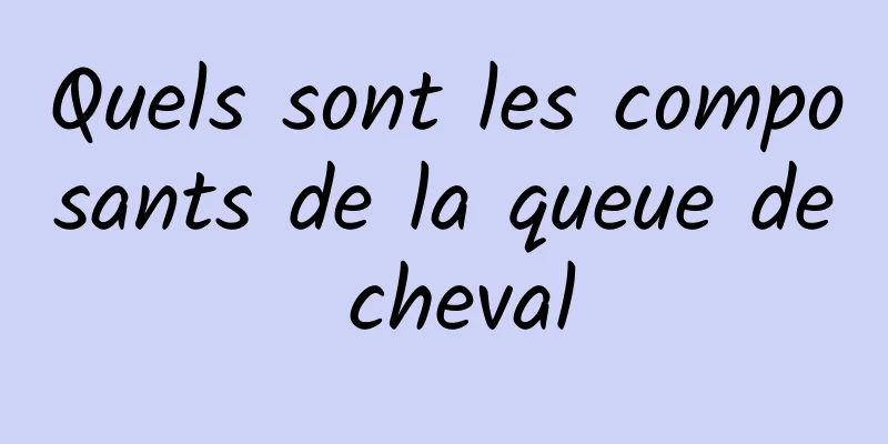 Quels sont les composants de la queue de cheval