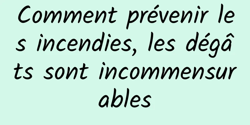 Comment prévenir les incendies, les dégâts sont incommensurables