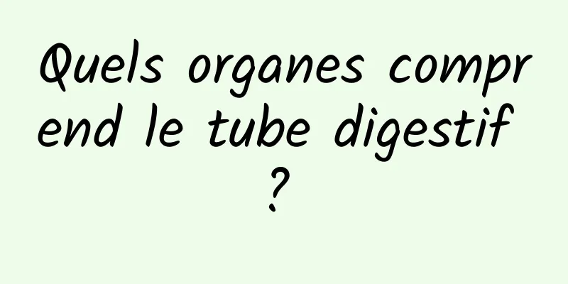 Quels organes comprend le tube digestif ? 