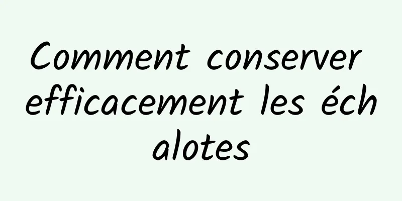 Comment conserver efficacement les échalotes