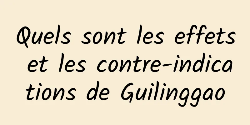 Quels sont les effets et les contre-indications de Guilinggao