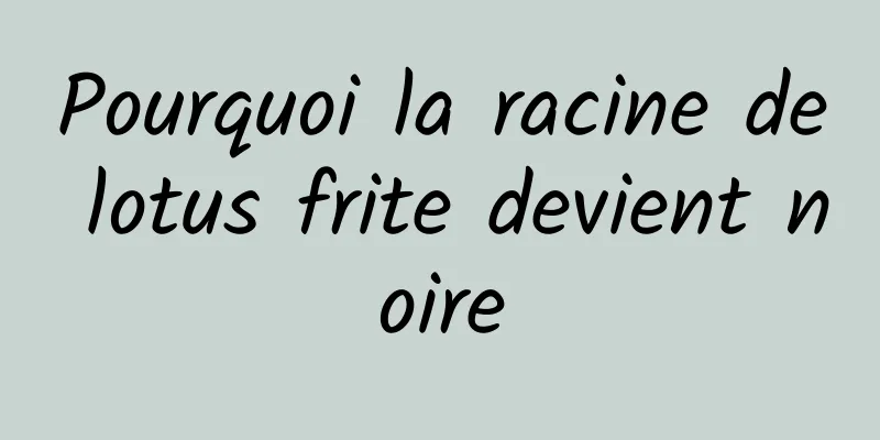Pourquoi la racine de lotus frite devient noire