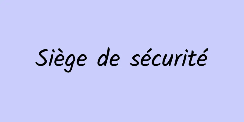 Siège de sécurité