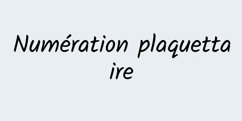 Numération plaquettaire