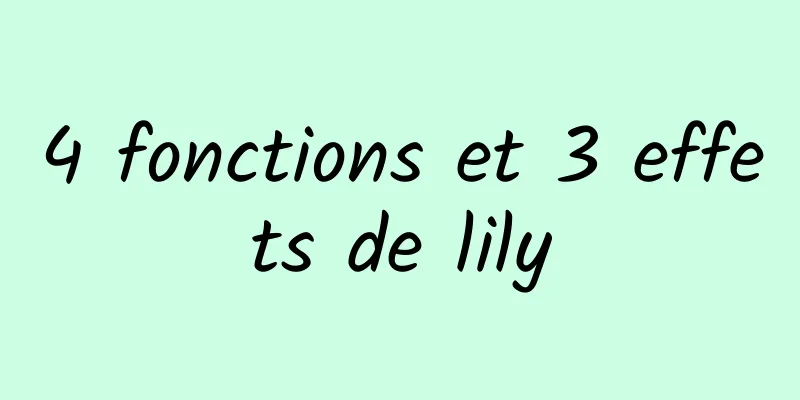 4 fonctions et 3 effets de lily