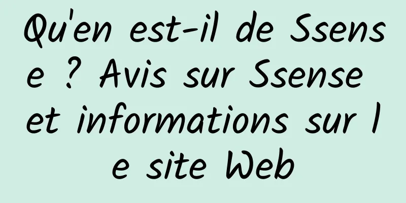 Qu'en est-il de Ssense ? Avis sur Ssense et informations sur le site Web