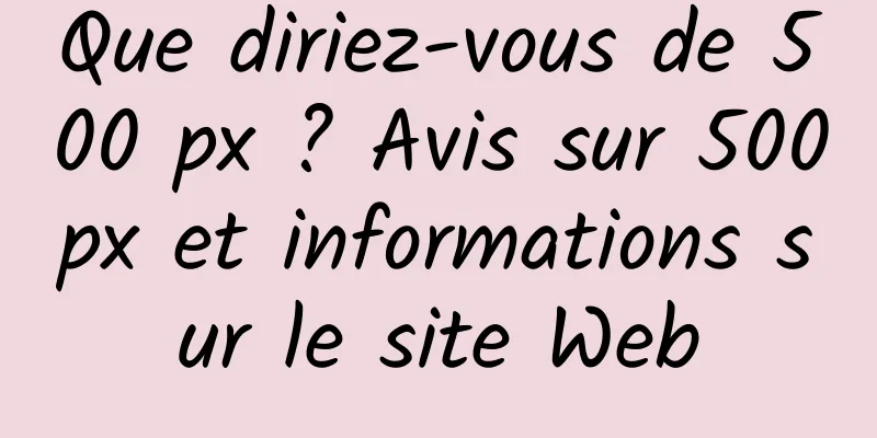 Que diriez-vous de 500 px ? Avis sur 500px et informations sur le site Web