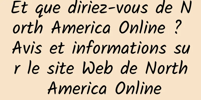 Et que diriez-vous de North America Online ? Avis et informations sur le site Web de North America Online