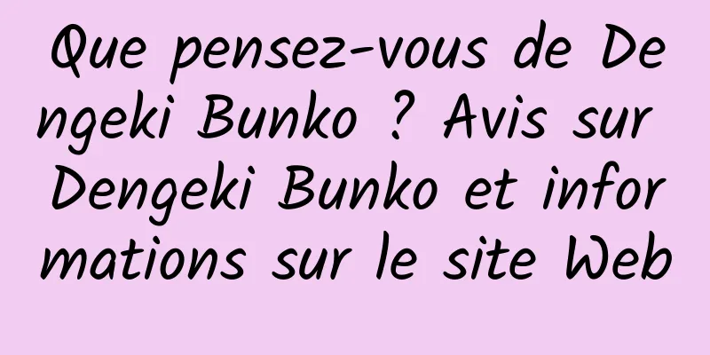 Que pensez-vous de Dengeki Bunko ? Avis sur Dengeki Bunko et informations sur le site Web