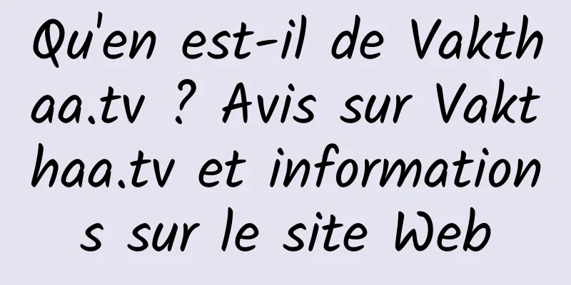 Qu'en est-il de Vakthaa.tv ? Avis sur Vakthaa.tv et informations sur le site Web