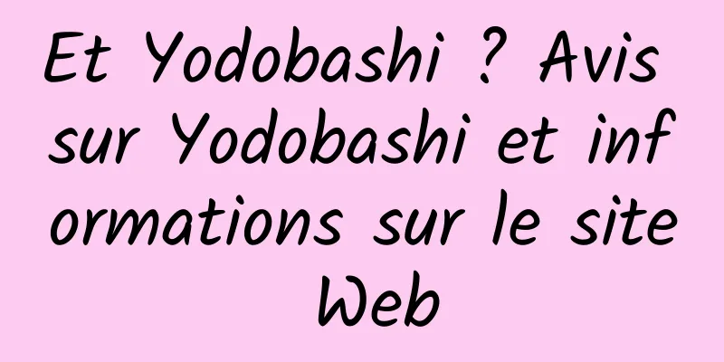 Et Yodobashi ? Avis sur Yodobashi et informations sur le site Web